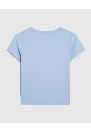 Camiseta Infantil Niña Manga Corta Cuello Redondo Color Celeste Marca Ostu #90090274