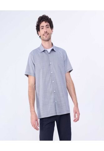 Camisa Para Hombre Manga Corta Sin Bolsillo Color Azul  Marca Ostu #60010772 Ostu