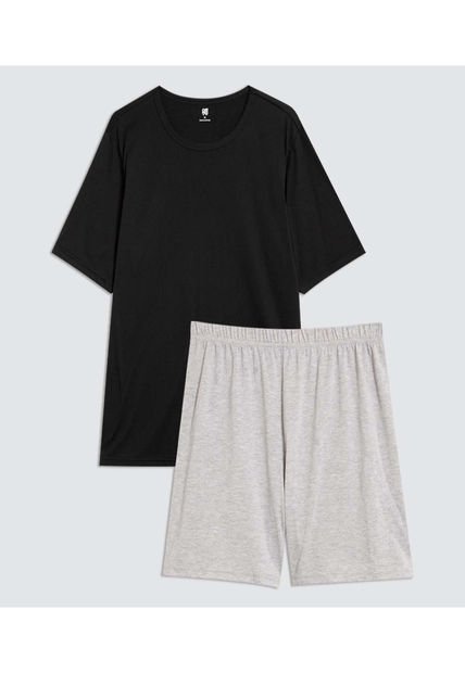 Pijama Para Hombre M/C P/C Color Negro Marca Ostu #60040185