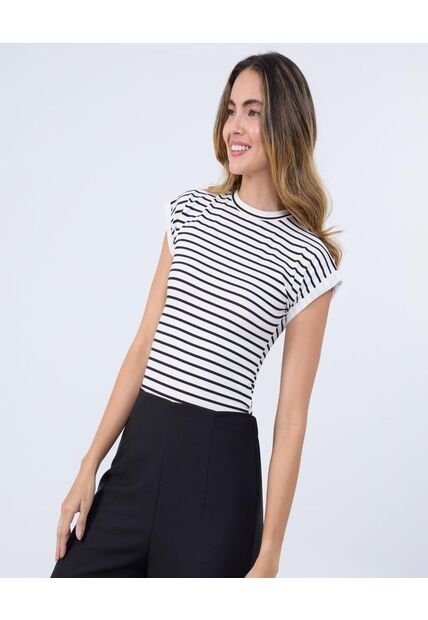 Body Para Mujer Manga Corta Color Negro Marca Ostu #40200173