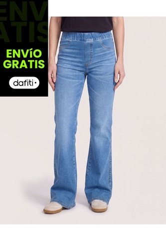 Jean Jegging Flare Tiro Alto  Para Mujer Azul Ostu Ostu