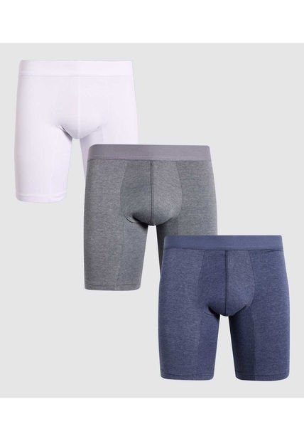 Boxer Para Hombre Filete Medio Algodón Color Pack X Marca Ostu #60000464