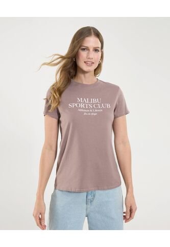 Camiseta Para Mujer Manga Corta Color Café Claro Marca Ostu #40092345 Ostu