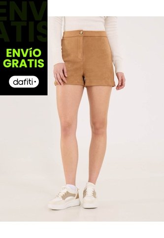Short Unicolor  Para Mujer Camel Ostu Ostu