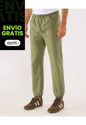 Jean Tipo Jogger  Para Hombre Verde Ostu Ostu