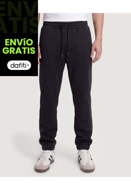 Jogger Comfort Fit  Para Hombre Negro Ostu