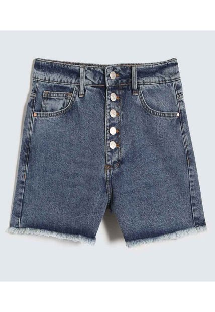 Short Para Mujer  Color Azul Medio Marca Ostu #40190301