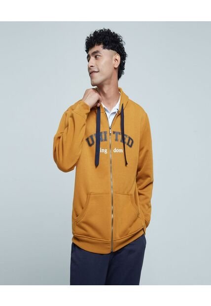 Buzo Para Hombre Zipper Color Amarillo  Marca Ostu #60060304