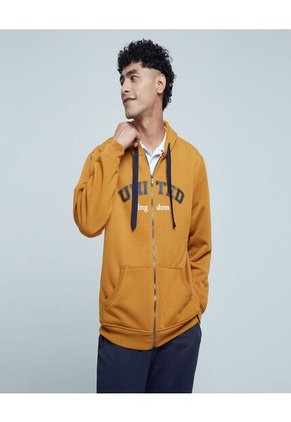 Buzo Para Hombre Zipper Color Amarillo  Marca Ostu #60060304