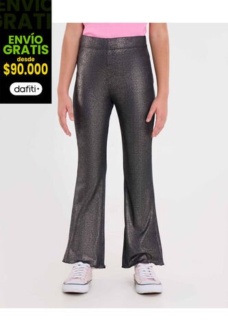 Leggins  Infantil Niña Largo Color Negro Marca Ostu #90230125 Ostu