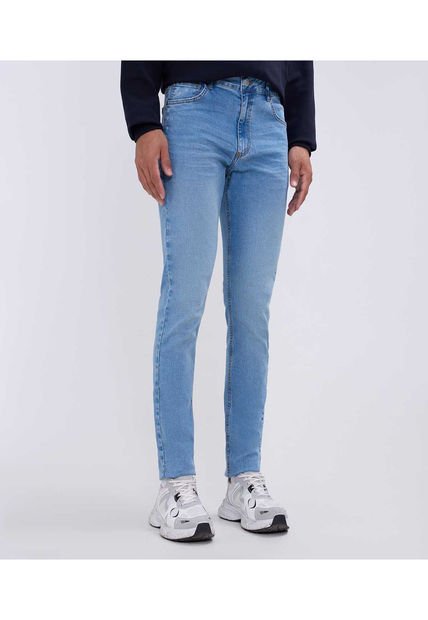 Jean Para Hombre Skinny Color Azul Claro Marca Ostu #60160346