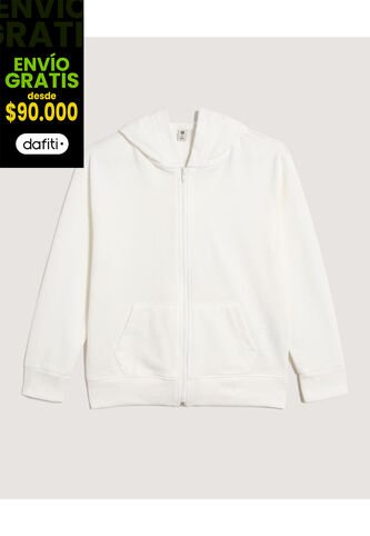 Buzo  Infantil Niña Zipper Color Crema Marca Ostu #90060163 Ostu