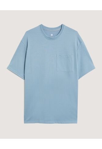 Camiseta Para Hombre Manga Corta Cuello Redondo Color Azul Marca Ostu #60091839 Ostu