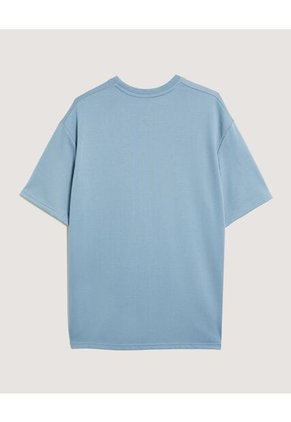 Camiseta Para Hombre Manga Corta Cuello Redondo Color Azul Marca Ostu #60091839