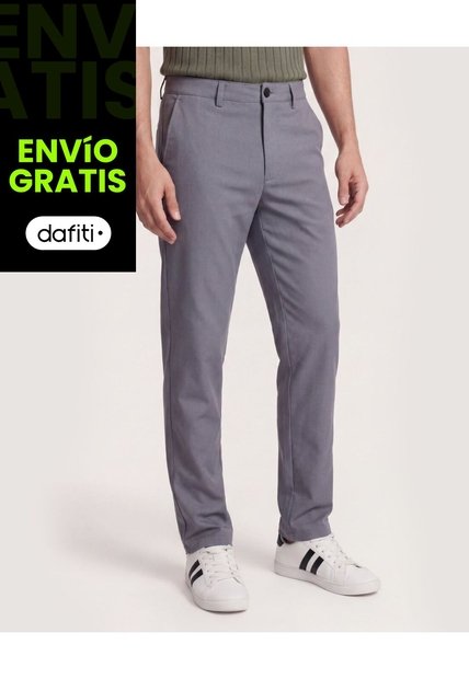 Pantalón Formal Essential  Para Hombre Gris Ostu