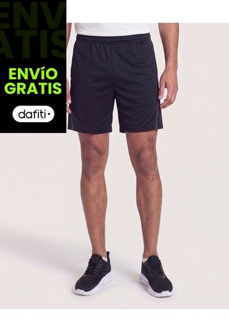 Bermuda Con Contraste  Para Hombre Negro Ostu Ostu