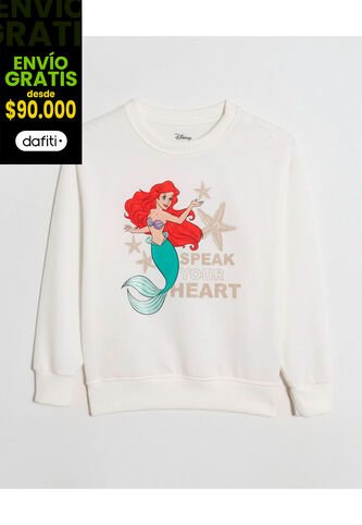 Buzo  Infantil Niña Cuello Redondo Color Crema Marca Ostu #90060165 Ostu