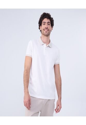 Polo Para Hombre Cuello Tejido Sin Bolsillo Color Crema Marca Ostu #60110752 Ostu