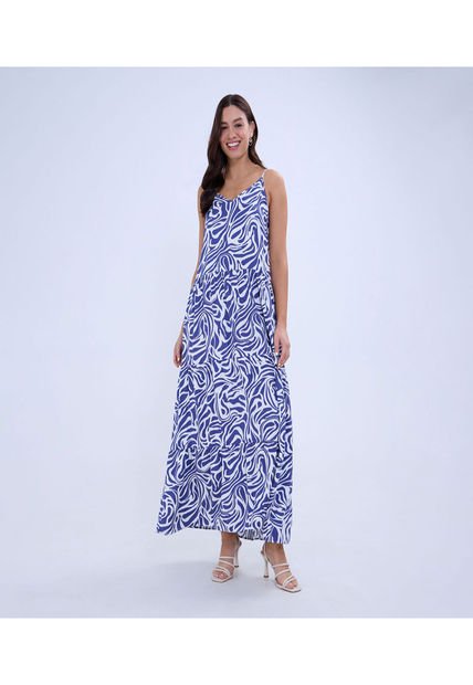 Vestido Para Mujer M/Sisa Largo Color Azul Rey Marca Ostu #40170279