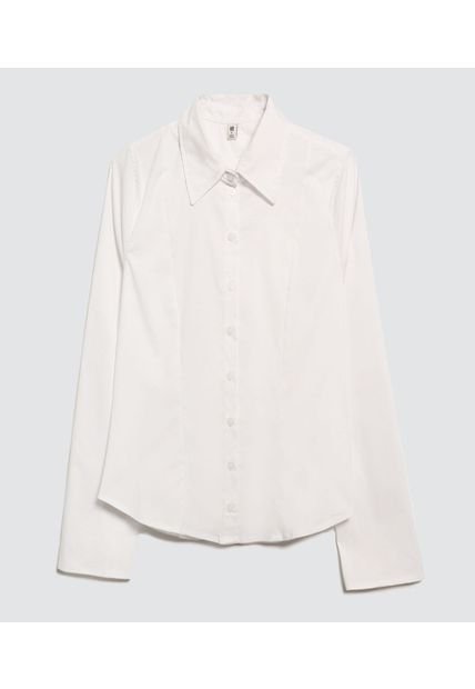 Camisa Para Mujer Manga Larga Color Blanco Marca Ostu #40010251