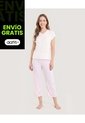Pijama Capri Floral Relax  Para Mujer Marfil Ostu de Ostu
