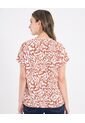 Blusa  Para Mujer Manga Corta Color Terracota Marca Ostu #40121202 de Ostu