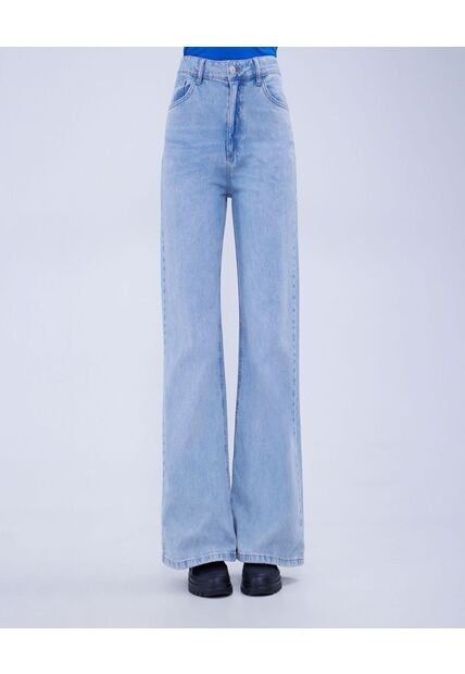 Jean Para Mujer Wide-Leg Color Azul Claro Marca Ostu #40160476