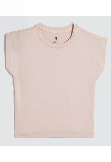 Camiseta Para Niña Manga Sisa Cuello Redondo Color Rosado  Marca Ostu #90090252