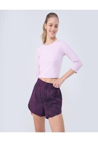 Crop Top Para Mujer Manga 3/4 Color Rosa Marca Ostu #40092291 Ostu