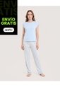 Pijama Rayas Comfort  Para Mujer Crema Ostu de Ostu