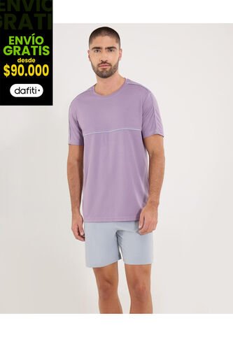 Camiseta  Para Hombre Manga Corta Cuello Redondo Color Morado Marca Ostu #60091805 Ostu