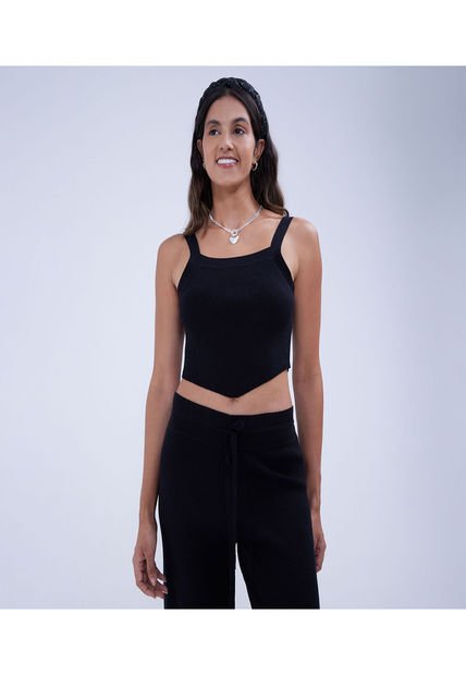 Top Para Mujer Top Color Negro Marca Ostu #40220335