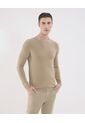 Saco Para Hombre Cuello Redondo Color Beige Marca Ostu #60330033 de Ostu