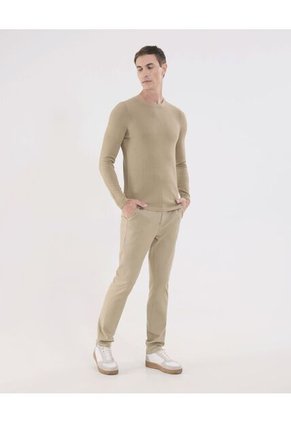 Saco Para Hombre Cuello Redondo Color Beige Marca Ostu #60330033