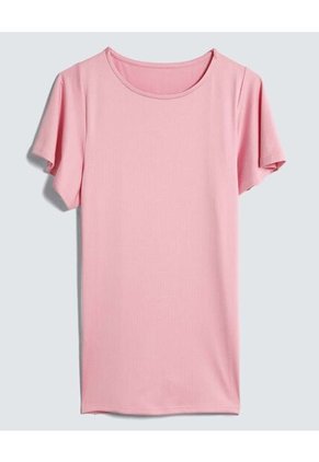 Camiseta Para Mujer Manga Corta Color Rosado Marca Ostu #40092119