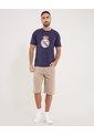 Camiseta Para Hombre Manga Corta Cuello Redondo Color Azul Marca Ostu #60091823 de Ostu