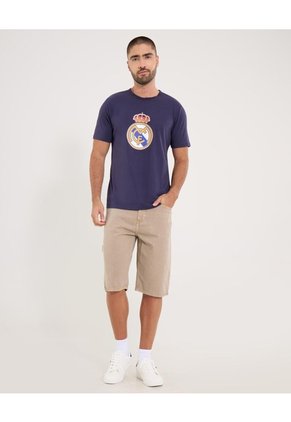 Camiseta Para Hombre Manga Corta Cuello Redondo Color Azul Marca Ostu #60091823