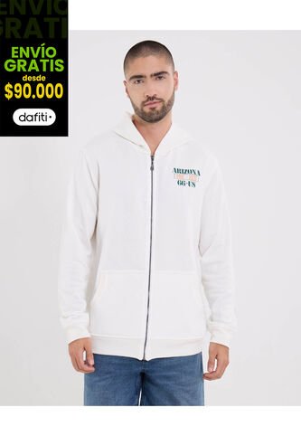 Buzo  Para Hombre Zipper Color Crema Marca Ostu #60060565 Ostu