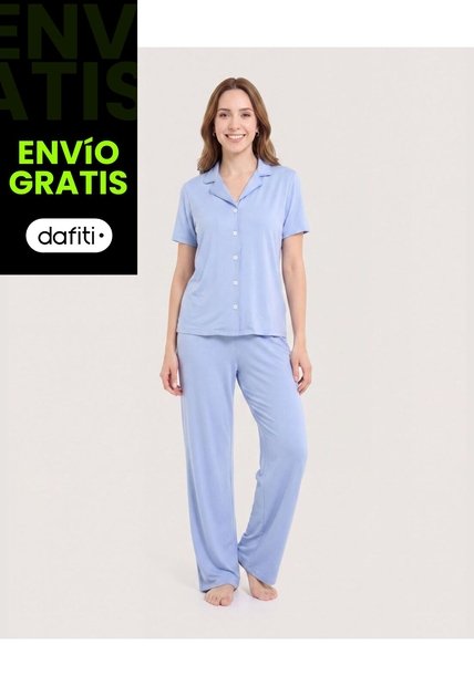 Pijama Resort Relax  Para Mujer Azul Ostu