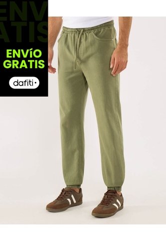 Jean Tipo Jogger  Para Hombre Verde Ostu Ostu