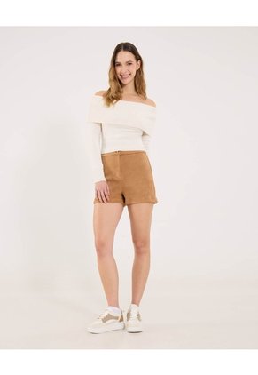 Short Unicolor Para Mujer Camel Ostu