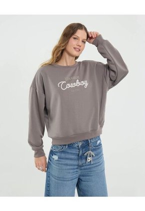 Buzo Para Mujer Cuello Redondo Color Café Marca Ostu #40060477