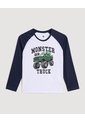 Pijama Monster Truck Para Niño  Infantil Niño Blanco Ostu de Ostu