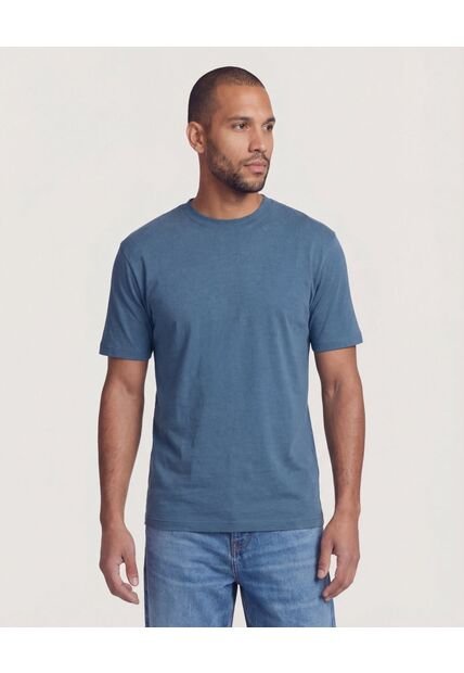 Camiseta  Para Hombre Manga Corta Cuello Redondo Color Azul Marca Ostu #60091684