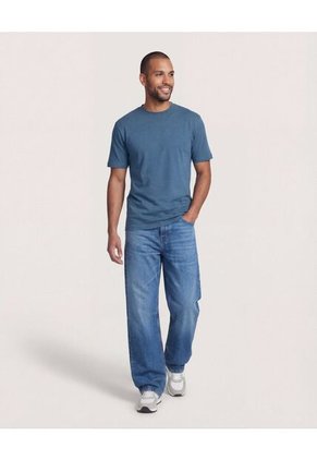 Camiseta  Para Hombre Manga Corta Cuello Redondo Color Azul Marca Ostu #60091684