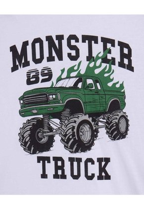 Pijama Monster Truck Para Niño  Infantil Niño Blanco Ostu