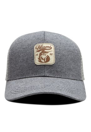 Gorra De Moda Oc Caps Malla Miami Gris