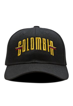 Gorra DJ Caps Souvenir Colombia Banderas Negra