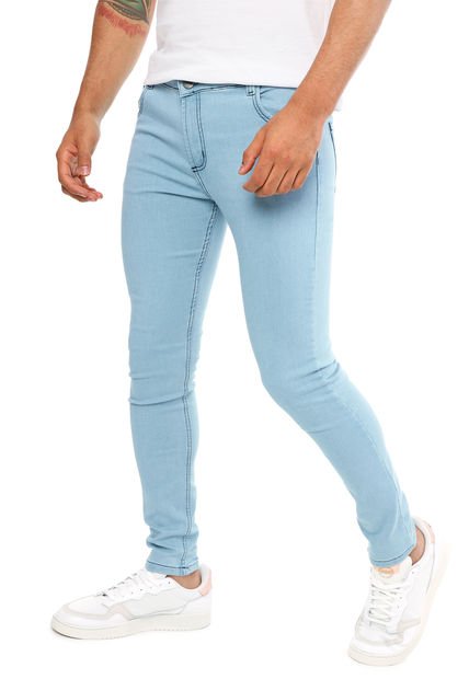 Jeans Tipo Skinny Licrados Para Hombre OutFit Azul Claro - Compra Ahora |  Dafiti Colombia