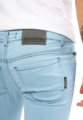 Jeans Tipo Skinny Licrados Para Hombre OutFit Azul Claro
